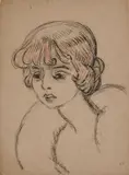 Mélancolique by Louis Valtat, Fusain et sanguine, sold Oct 2025