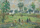 Village en Pologne by Nathan Gutman, Gouache, sold Oct 2025