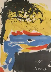 Composition by Asger Jorn, Lithographie en couleurs, sold Oct 2025