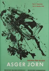 Composition pour l'exposition à la Galerie Van de Loo by Asger Jorn, 1958, Affiche lithographique en couleurs, sold Oct 2025