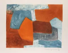 Composition by Serge Poliakoff, 1968, Aquatinte sur cuivre, sold Oct 2025