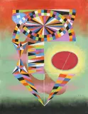 Variation à l'œil by Ernst Zwiauer, 1976, Gouache, sold Oct 2025