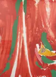 Etude pour le rideau de Shangai Xian Rouge by Olivier Debré, Lithographie en couleurs, sold Oct 2025