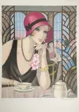Salon de thé by Francisco Batet, Lithographie, sold Sep 2025