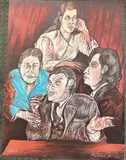 4 personnages by Moreno Pincas, Lithographie en couleur signé et numérotée, sold Sep 2025