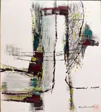 Composition by Shu Tanaka, Encre et aquarelle sur carton, sold Sep 2025