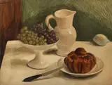 Nature morte aux raisins, à la cruche, à la brioche by Ben Silbert, Aquarelle sur papier, sold Mar 2018