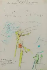 Maximes de vie des grands peintres contemporains "Image et résistance à l'image, matta by Roberto Matta, Pastel, crayon, sold Mar 2018