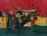 Composition by Émile Gérard, Gouache, sold Mar 2018