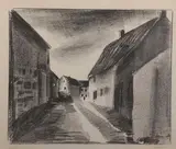 RUE A HEROUVILLE. (K. de Walterskirchen 162) 38,2 x 46 cm by Maurice de Vlaminck, Lithographie en noir, sold Oct 2017
