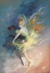 La Danse by Jules Chéret, Pastel, sold Oct 2017