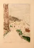 Le chemin de montagne by Joseph Pressmane, Lithographie, épreuve d'artiste signée en bas à droite, sold Oct 2017
