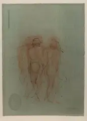 Les trois grâces by Eric Dalbis, 1987, Crayon et fusain sur papier vergé, sold Oct 2017