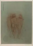 Les trois grâces by Eric Dalbis, 1987, Crayon et fusain sur papier vergé, sold Oct 2017