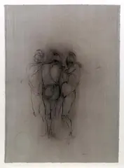 Les trois Grâces by Eric Dalbis, 1987, Crayon et fusain sur papier vergé, sold Oct 2017