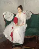 Portrait d'Adeline Martin, la soeur de l'artiste by Henri Martin, Toile et châssis d'origine, sold Dec 2025