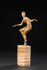 Delhi Dancer by Demetre Chiparus, Épreuve en bronze à patine mordorée, fonte d'édition sans marque ni cachet de fondeur, soc, sold Dec 2025