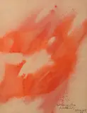 Composition rouge by Jean René Bazaine, 1977, Aquarelle sur papier, sold Dec 2025
