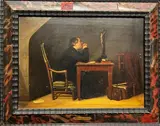 Curé assis en prière by Henri Le Secq, 1854, Panneau signé et daté, sold Nov 2025