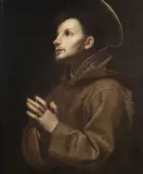 Saint François d'Assise by Lorenzo Lippi, Toile, sold Nov 2025