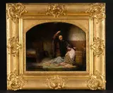 La dernière exhortation by Claudius Jacquand, 1847, Toile d'origine (Ange Ottoz), sold Nov 2025