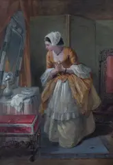 La servante by Philip de László, Aquarelle, sold Nov 2025