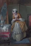 La servante by Philip de László, Aquarelle, sold Nov 2025