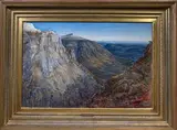 From Gourdon to the Mediterranean near Cannes [Vue de Gourdon, près de Cannes] by Bernard Evans, vers 1880, Aquarelle, sold Nov 2025