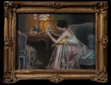 La statuette by Delphin Enjolras, Pastel, sold Nov 2025
