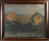 La Roche Tuilière, Puy-de-Dôme by Emma Thiollier, Pastel, sold Nov 2025