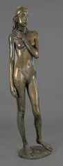Jeune fille debout, le bras gauche replié by Heinz Schwarz, Bronze à patine brun vert, sold Nov 2025