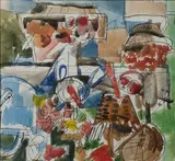 Fruits et fleurs du jardin by Jacques Ceria Despierre, Aquarelle et encre (plume), sold Nov 2025