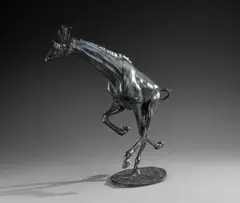 Girafe galopant, 2010 [2011] by Hadrien David, Épreuve en bronze à patine verte, sold Nov 2025