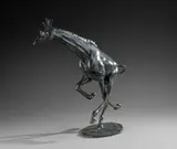 Girafe galopant, 2010 [2011] by Hadrien David, Épreuve en bronze à patine verte, sold Nov 2025