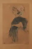 Lili au boa noir by Jacques Villon, 1906, Pointe sèche cachetée et signée au crayon Dim, sold Jun 2024