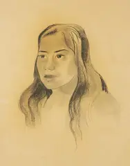 Quatre portraits de tahïtiens by Serge Gres, 1932, Aquarelle et crayon sur papier, sold Jun 2024