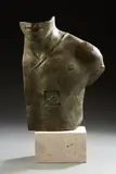 Asclépios by Igor Mitoraj, Bronze à patine vert antique sur un socle en pierre, sold Mar 2024
