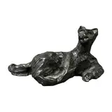 Le songe du félin by Henry Alby, Bronze à patine brune et verte, sold Mar 2024