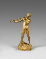 L'improvisateur by Félix Charpentier, Épreuve en bronze à patine dorée, fonte d'édition de E, sold Apr 2025