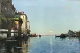 Venise : vue de la lagune by Maurice Bompard, Toile, sold Mar 2025