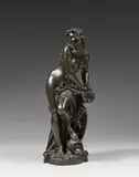 L'Amazone captive Modèle créé vers 1868 by Albert-Ernest Carrier-Belleuse, Bronze à patine brune, sold Mar 2025