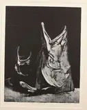 Tête de brochets. 2001 by Jean-Baptiste Sécheret, Lithographie signée en bas à droite, sold Dec 2024