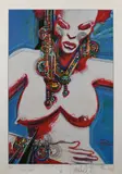 Sans titre by Philippe Druillet, 2000, Affiche Salammbô : La voyante EA, dédicacée au crayon, sold Dec 2024