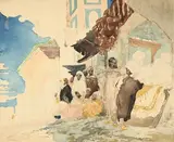 Le marchand d'étoffes by Georges Clairin, Aquarelle, sold Dec 2024