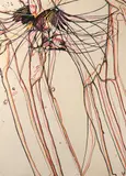 La glu chaude, la cigogne et ses cigogneaux, série Rhizomes, 1997-1999 by Gérard Fromanger, 1997, Pastel et café sur papier marouflé sur toile, sold Dec 2024