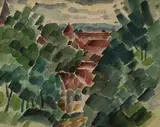 Village by Eugène Dabit, Aquarelle, sold Dec 2024