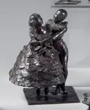 Carnaval (Nijinski et la Karsavina) by Boris Frödman-Cluzel, Épreuve en bronze patiné, sold Dec 2024