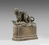 Lion pour le pont Alexandre III, projet pour un monument by Jules Dalou, 1898, Épreuve en bronze brut de fonderie, sold Dec 2024
