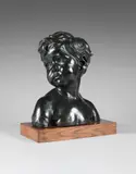 Buste d'enfant Étude pour l'un des enfants du «Monument aux petits-enfants de la reine Victoria by Jules Dalou, Épreuve en bronze patiné, sold Dec 2024
