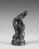 Baigneuse agrippée à un rocher by Jules Dalou, Épreuve en bronze patiné, sold Dec 2024